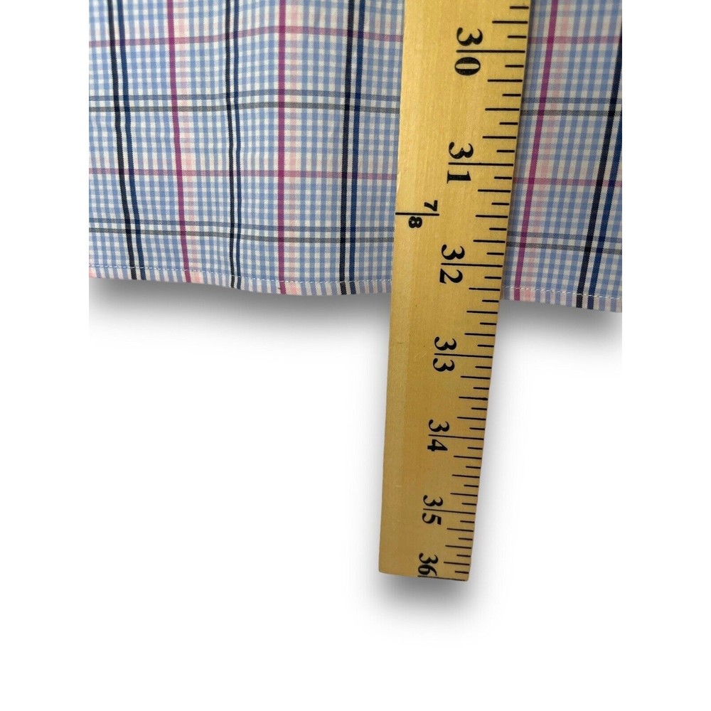 Bonobos Blue Plaid Pattern Men's 17-36 Stretch Slim Fit - Picture 5 of 13